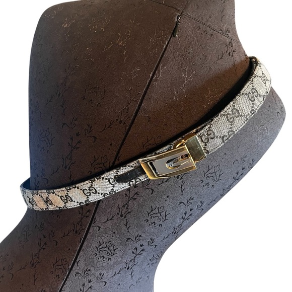 Vintage Gucci Belt And Buckle Blue - Picture 1 of 8